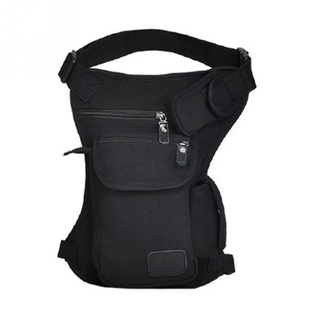 2017 New Men's Canvas Drop Leg Bag Waist Fanny Pack Belt Hip Bum Military   Motorcycle Multi-purpose Messenger Shoulder Bags