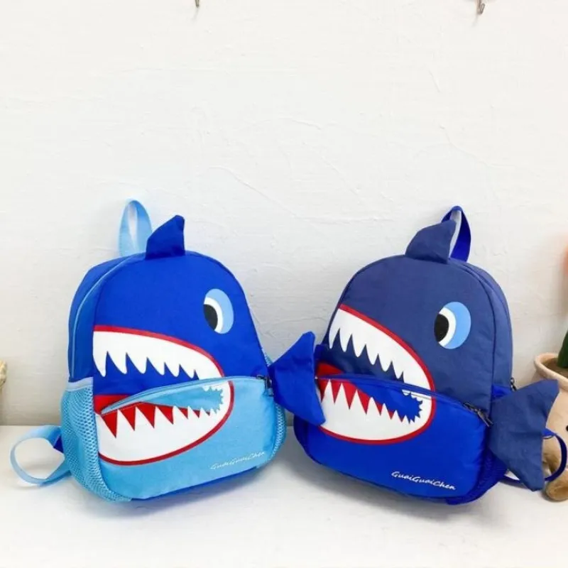 3D Cartoon Shark Backpack