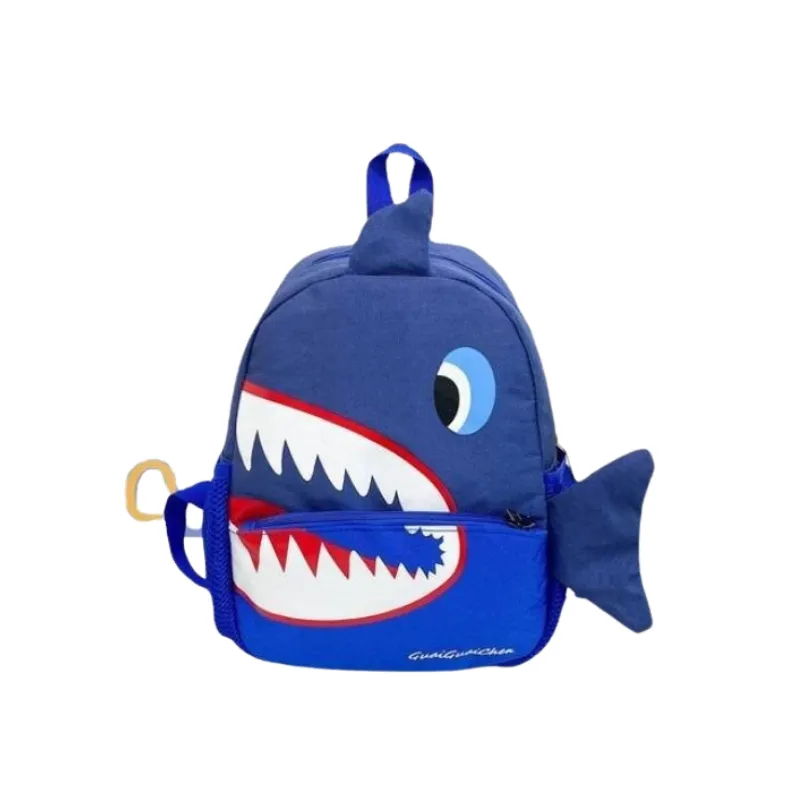 3D Cartoon Shark Backpack