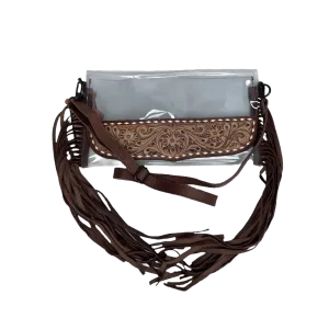 American Darling® Clear Floral Tooled Crossbody Bag ADBGZ716