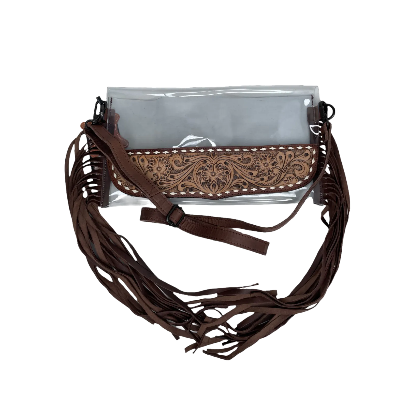 American Darling® Clear Floral Tooled Crossbody Bag ADBGZ716