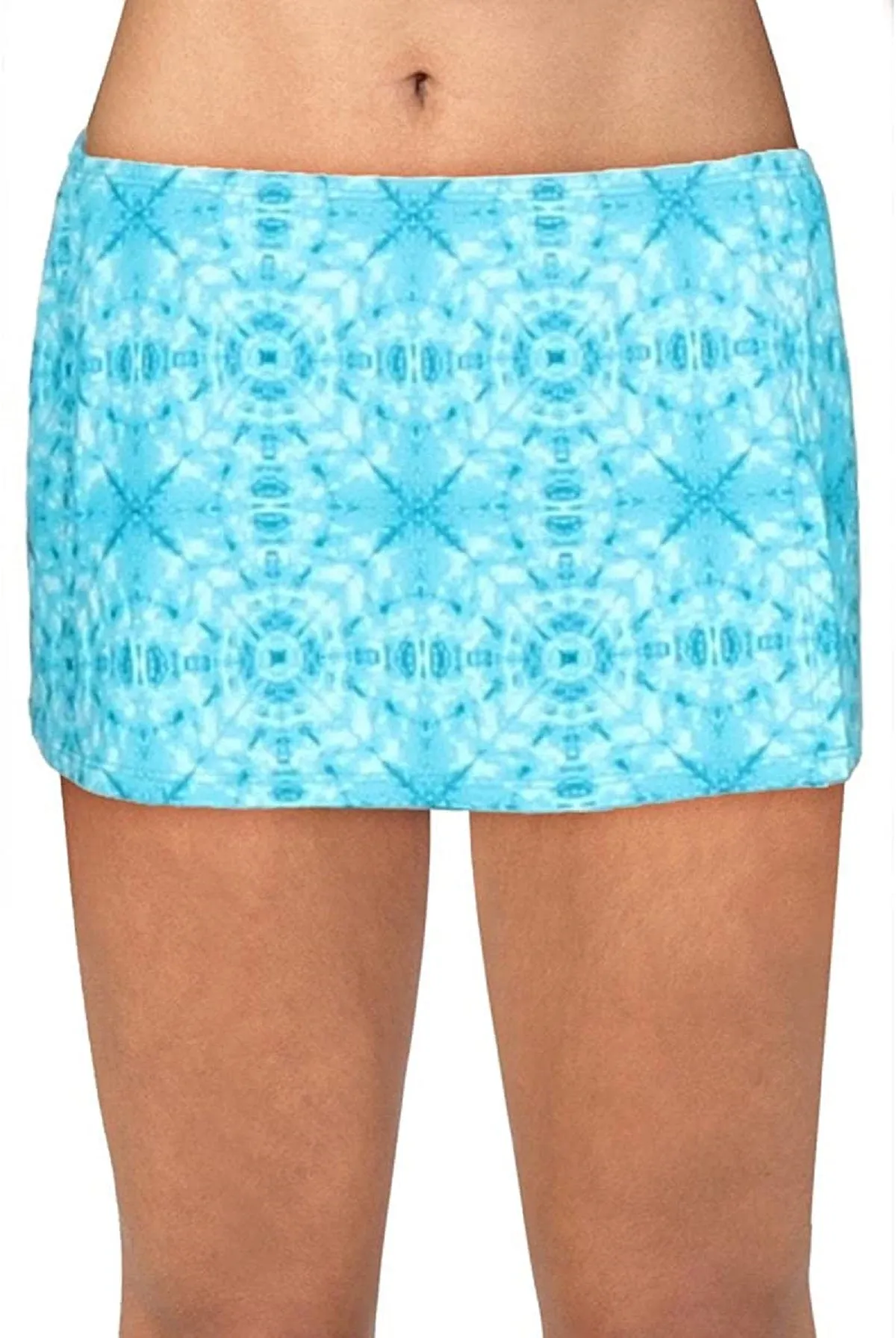 Bleu by Rod Beattie Women's Printed Swim Skirt, Laguna Teal, 12