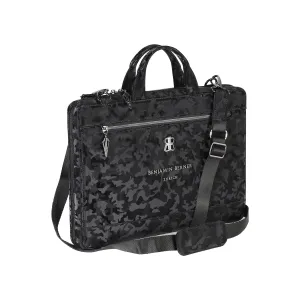 BNJ BRIEFCASE BLACK REFLECTIVE  CAMOUFLAGE CALFSKIN