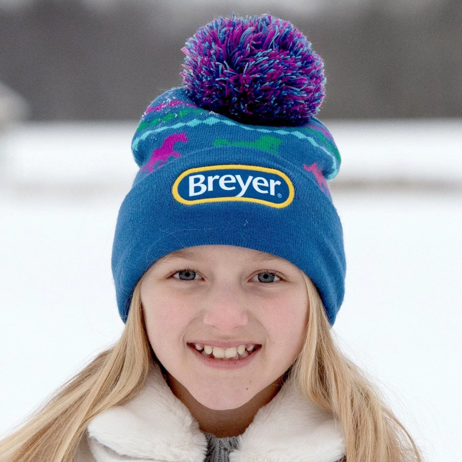 Breyer Blue Pom-Pom Winter Hat