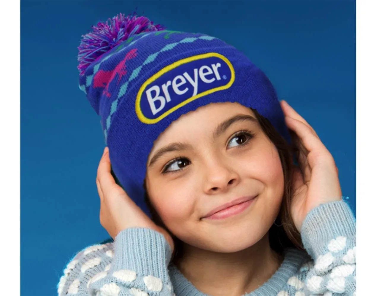 Breyer Blue Pom-Pom Winter Hat