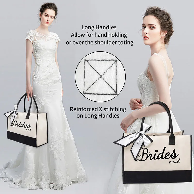 Bride Embroidery Canvas Tote Bag FBD-1