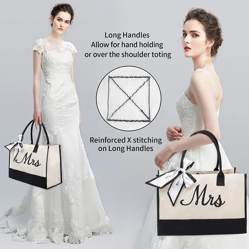 Bride Embroidery Canvas Tote Bag FBD-1