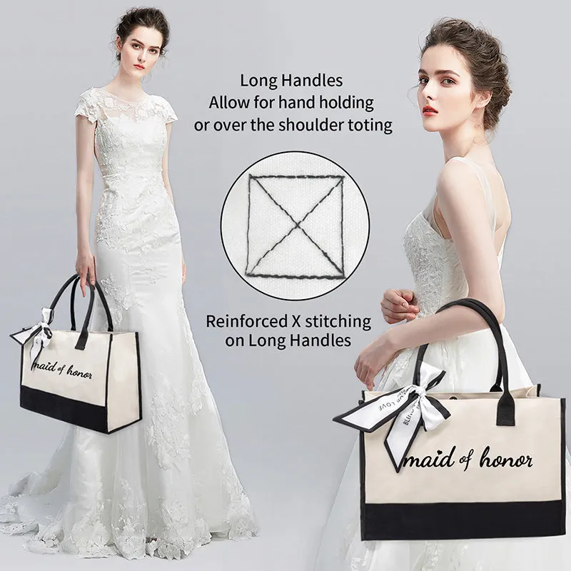 Bride Embroidery Canvas Tote Bag FBD-1