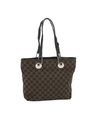 Brown GG Canvas Tote Bag with Accessories and Serial No