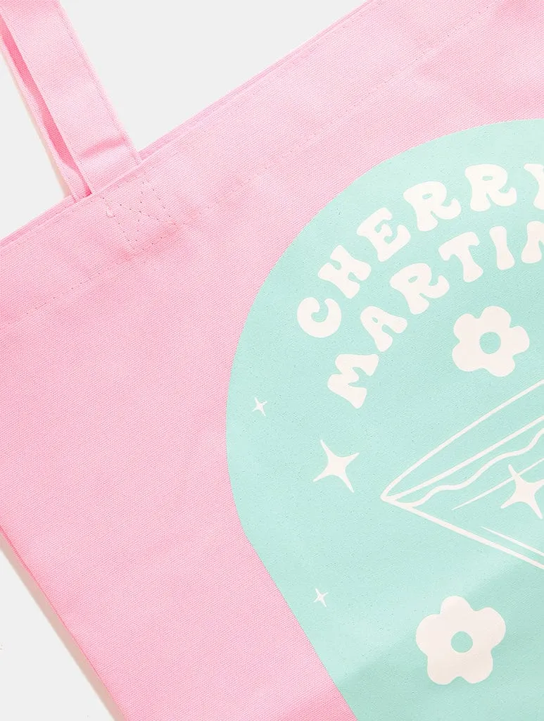 Cherry Martini Canvas Tote Bag