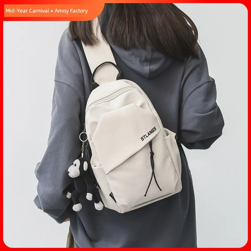 Chest Bag Female Men's Messenger Bag Sports Cycling Easiest for Match Shoulder Bag 2024 New Arrival Large Capacity Small Shoulder Bag Student Backpack