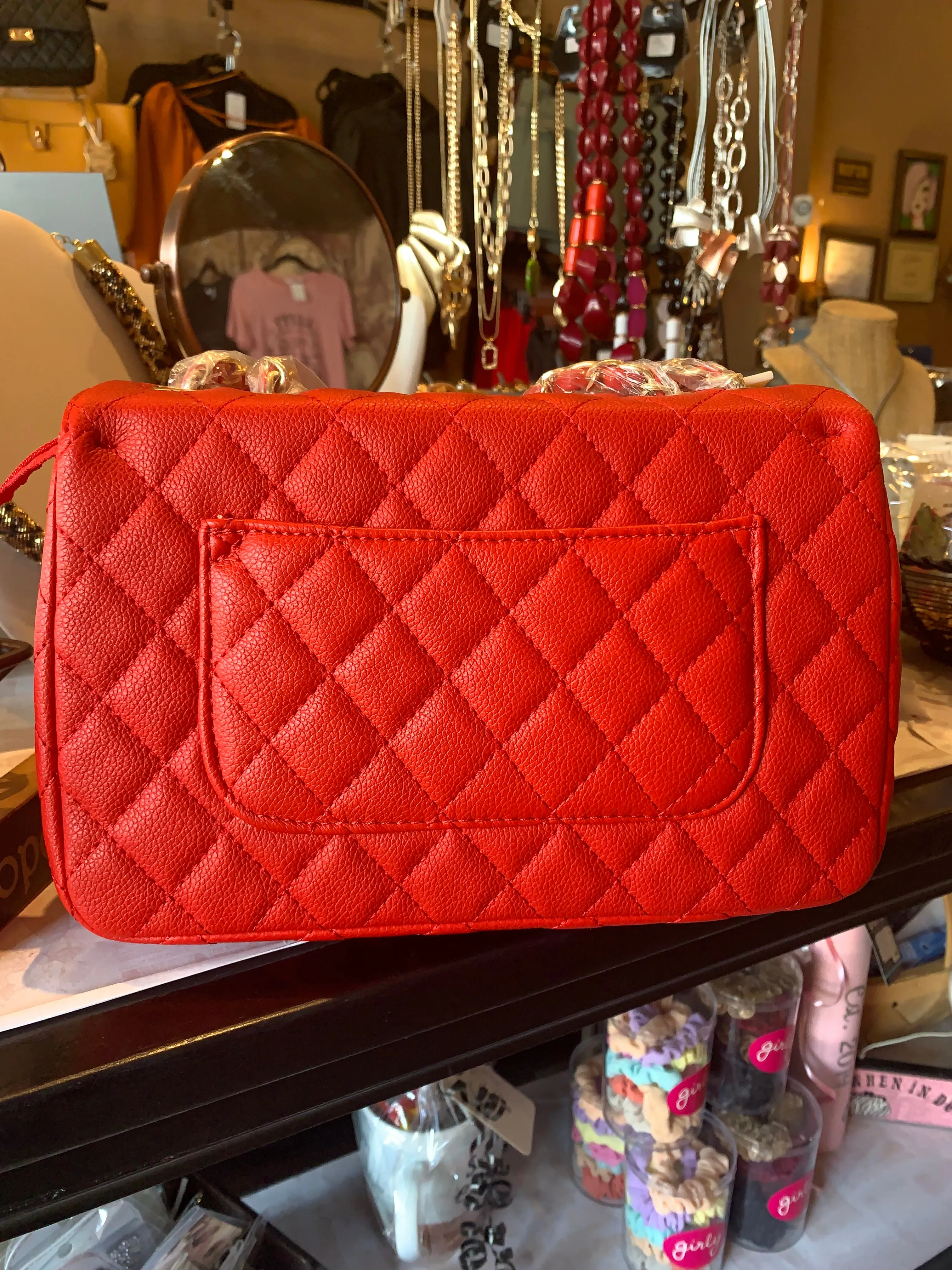 Classic Quilted Vegan Shoulder Handbags