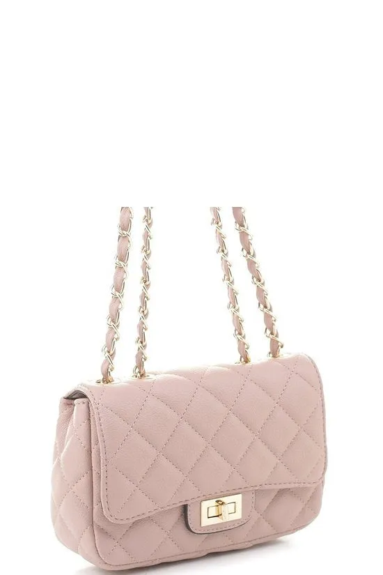 Classic Quilted Vegan Shoulder Handbags