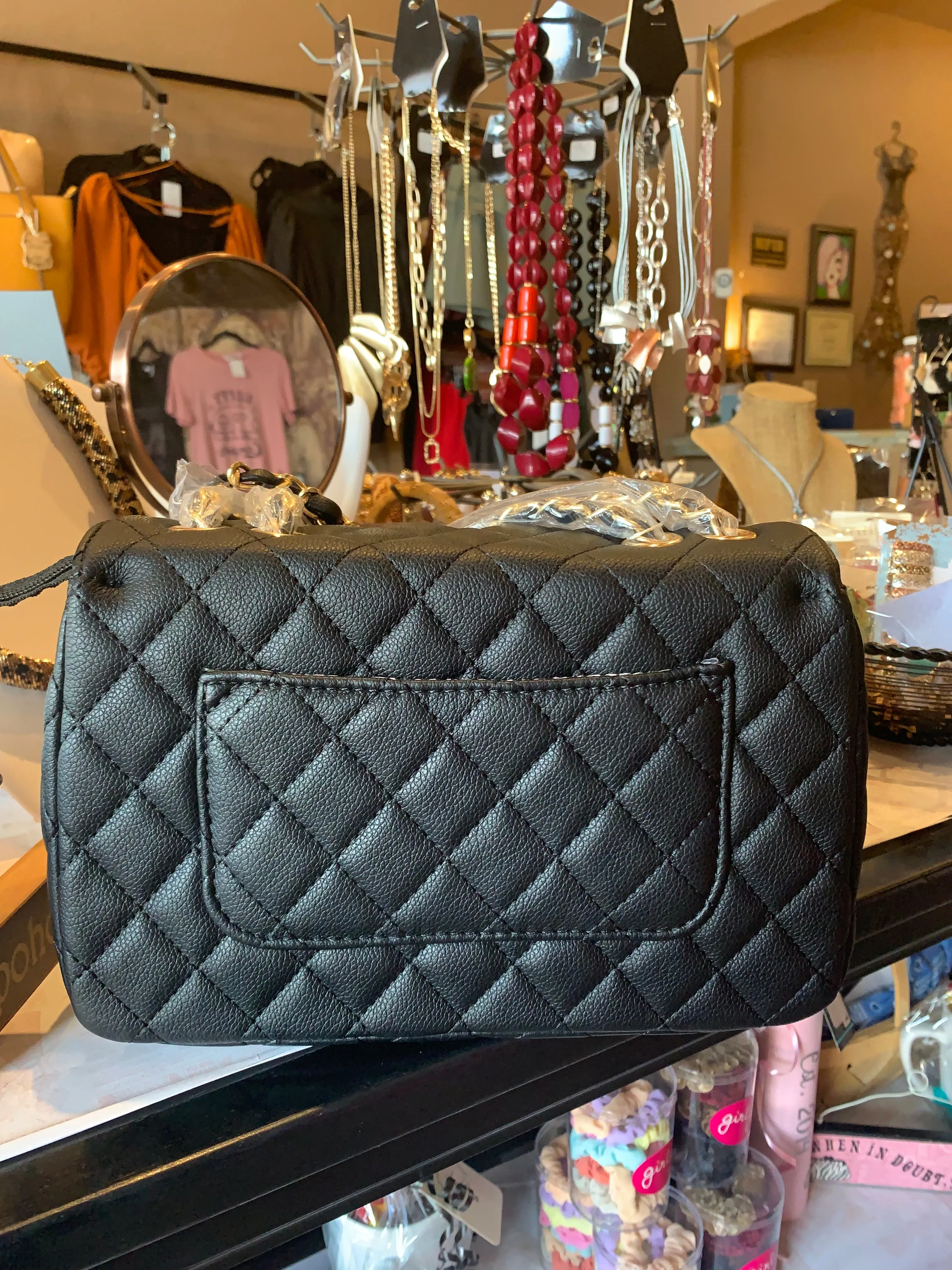 Classic Quilted Vegan Shoulder Handbags