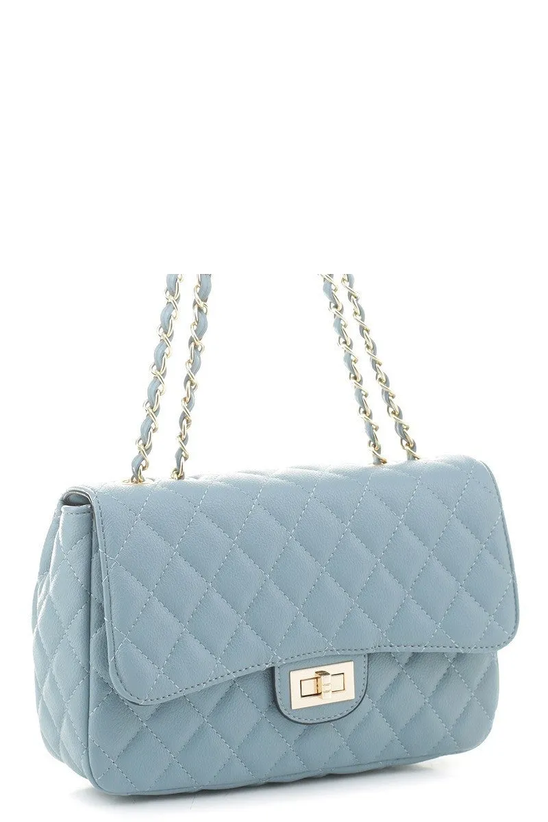 Classic Quilted Vegan Shoulder Handbags