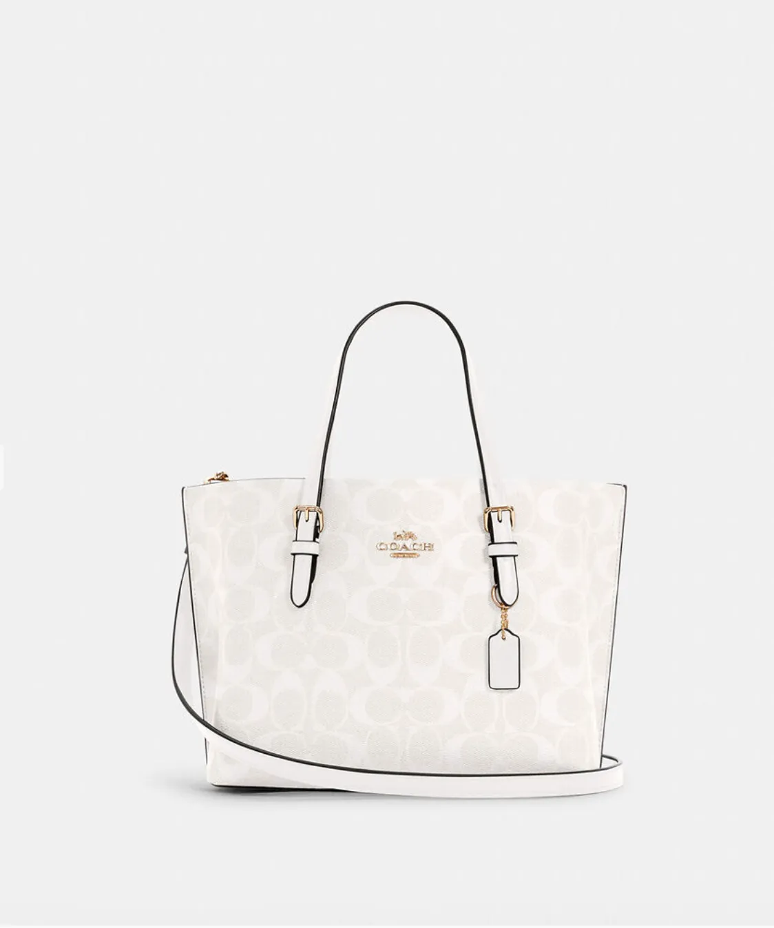 Coach Mollie Tote 25 In Signature Glacier White (Pre-Order)