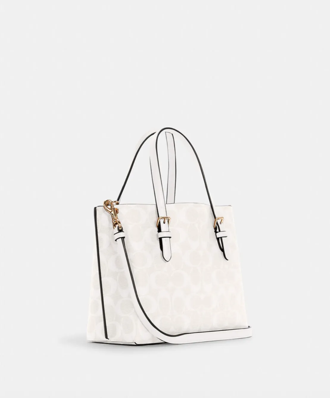 Coach Mollie Tote 25 In Signature Glacier White (Pre-Order)