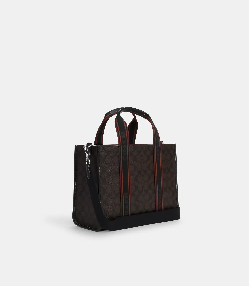 Coach Smith Tote In Signature Brown Multi