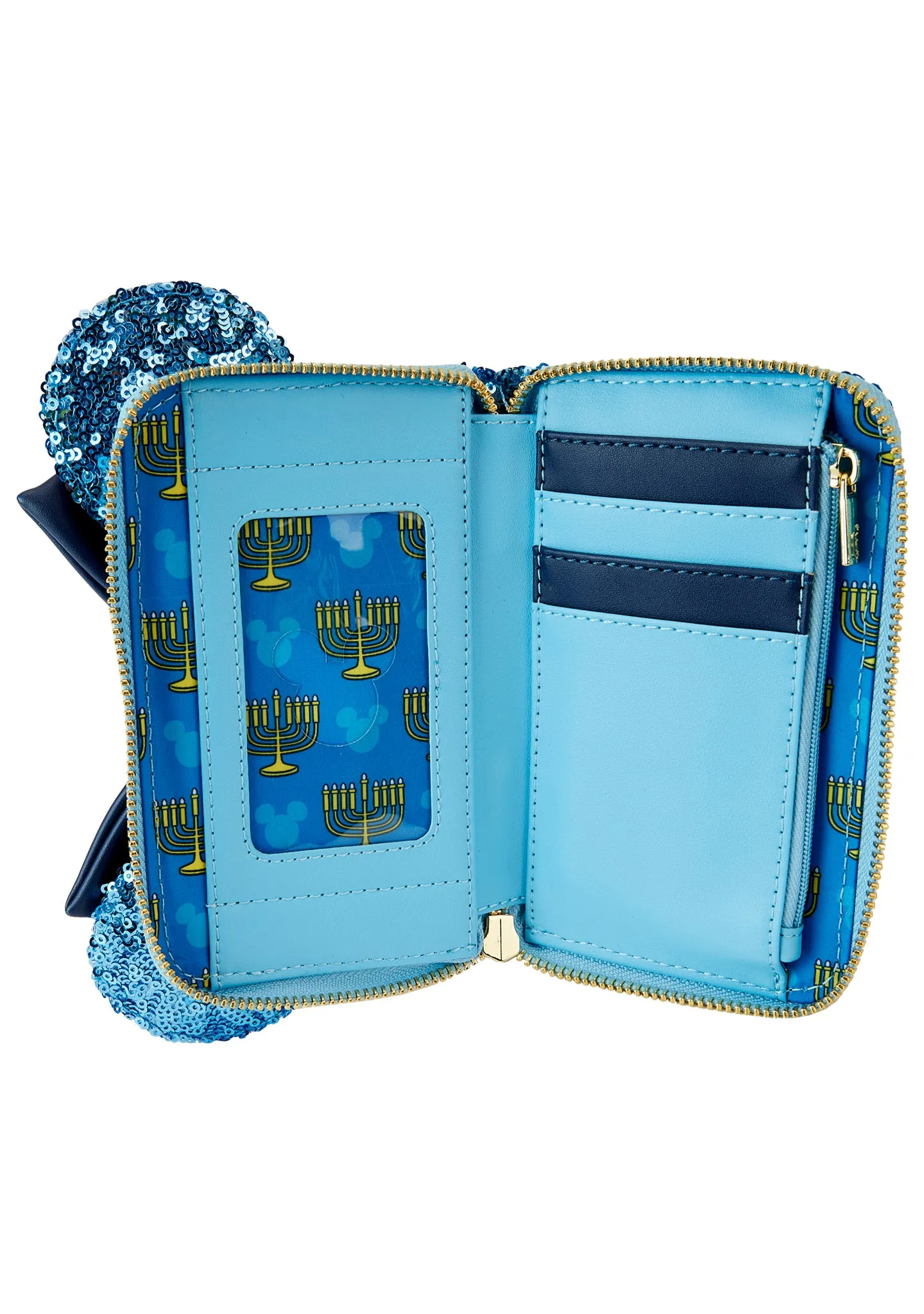 Disney Minnie Hanukkah Menorah Zip Around Wallet