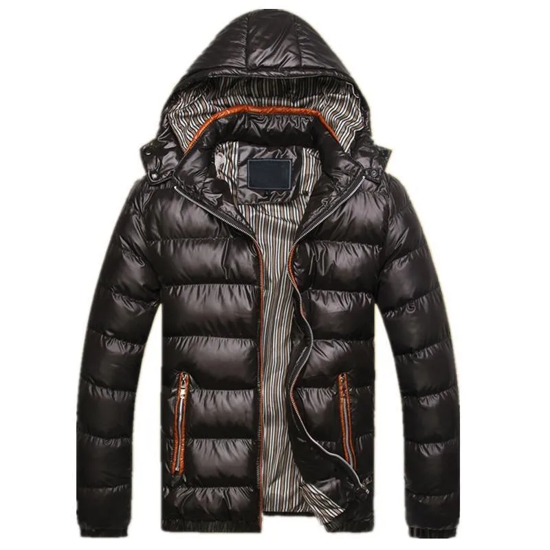 Fashion Thermal Down Cotton Casual Hooded Warm Men's Coats