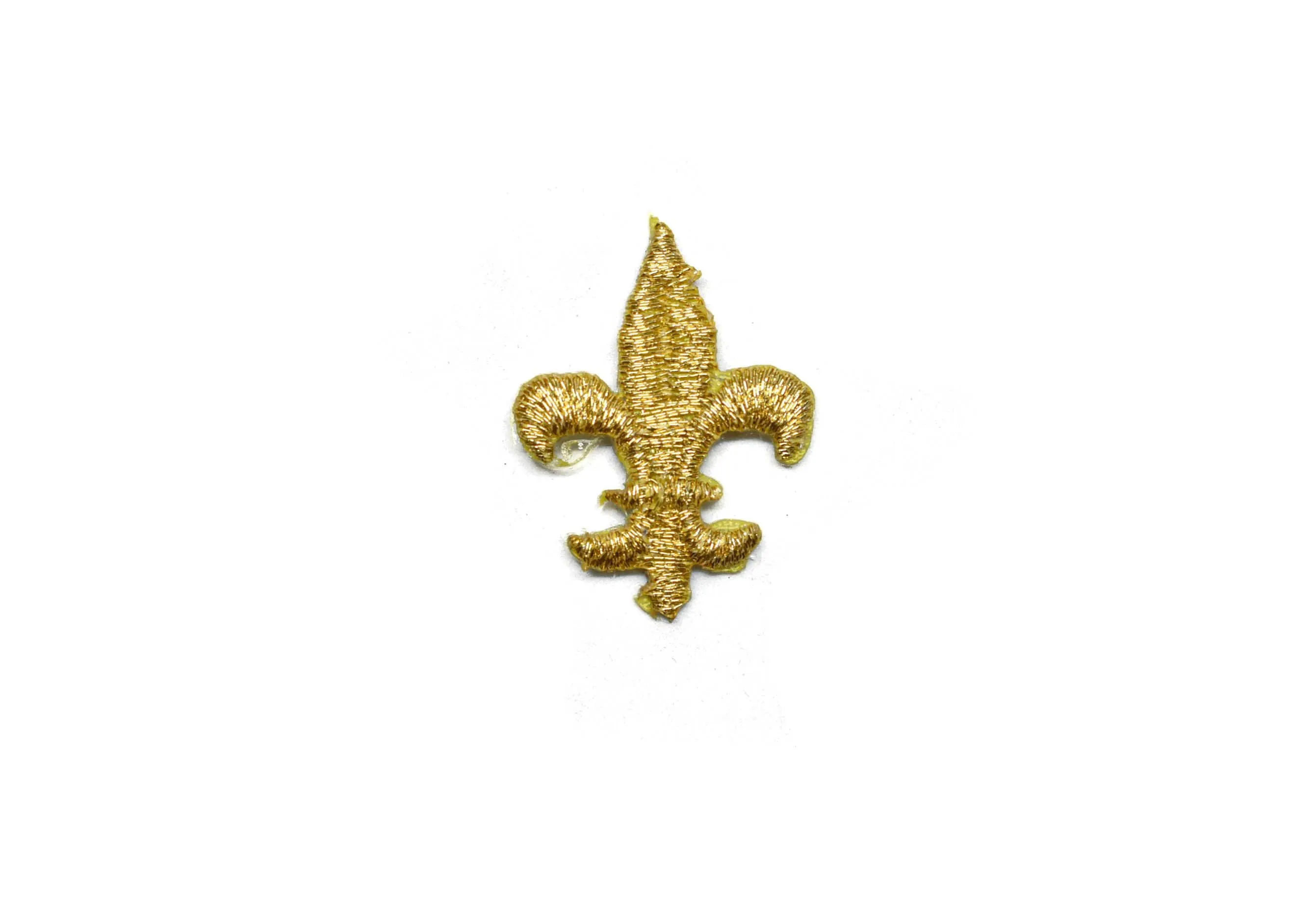 Fleur De Lis Iron-on Applique Patch- Metallic Gold 1.10" Saints (4 or 12 pack)