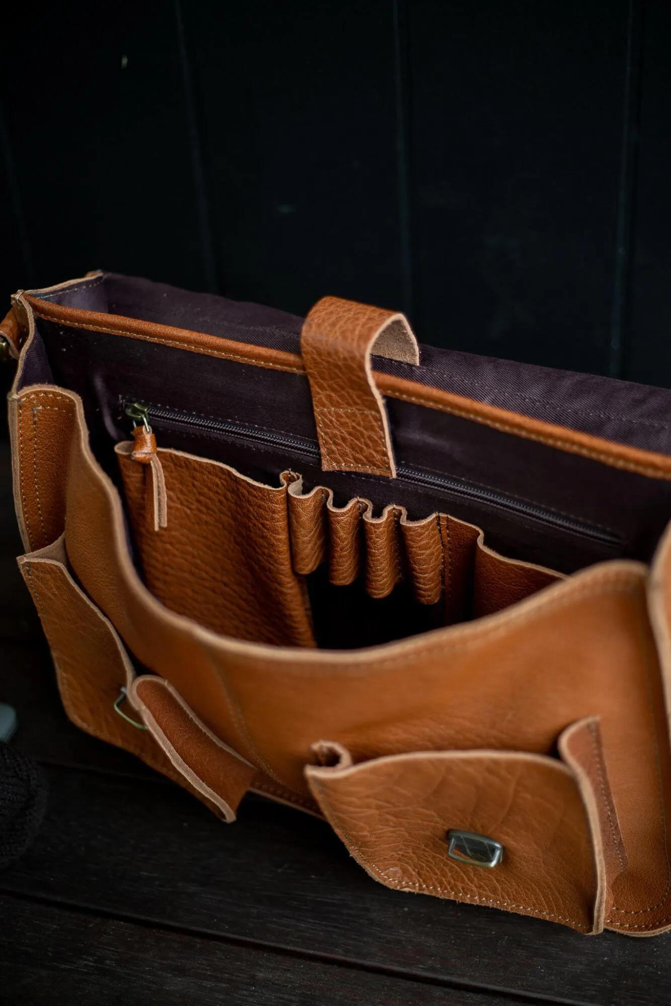 Hector Leather Laptop Bag