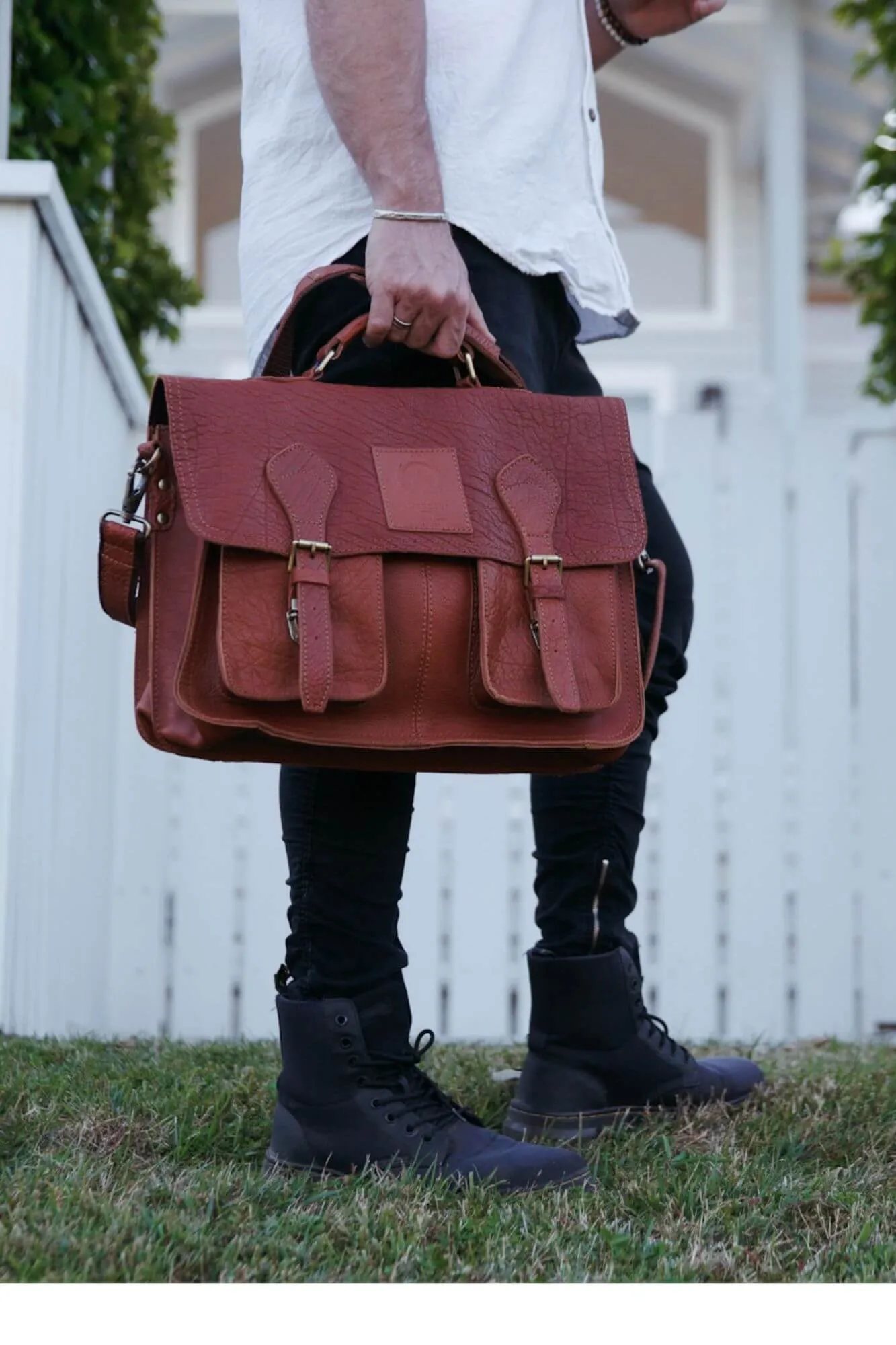 Hector Leather Laptop Bag