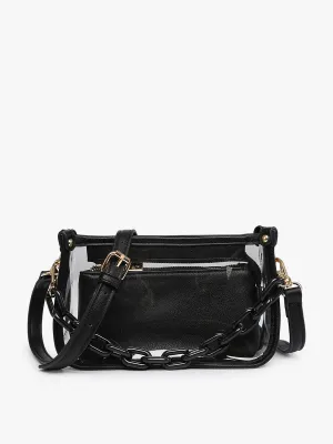 Jessica Clear Crossbody w/ Chain