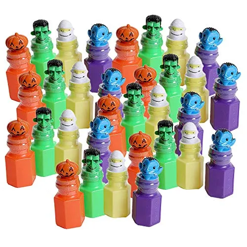 Kicko 2.75 Inch Halloween Bubble Bottle - 24 Pieces of Spooky Blob Holders - Perfect