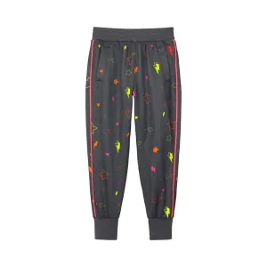 Kids Retro Tracksuit Bottoms - neon mix