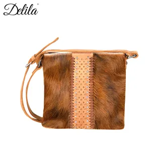 LEA-6039 Delila 100% Genuine Leather Hair-On Hide Collection Crossbody