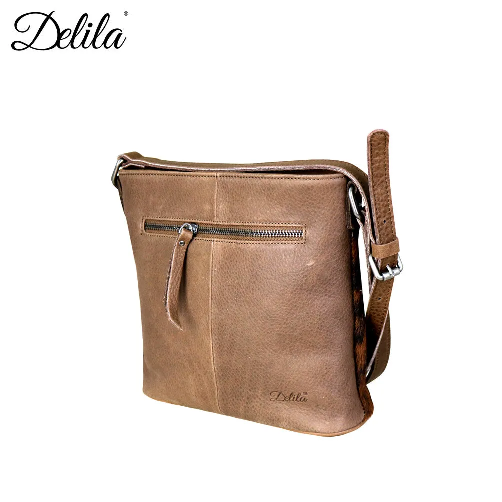 LEA-6039 Delila 100% Genuine Leather Hair-On Hide Collection Crossbody