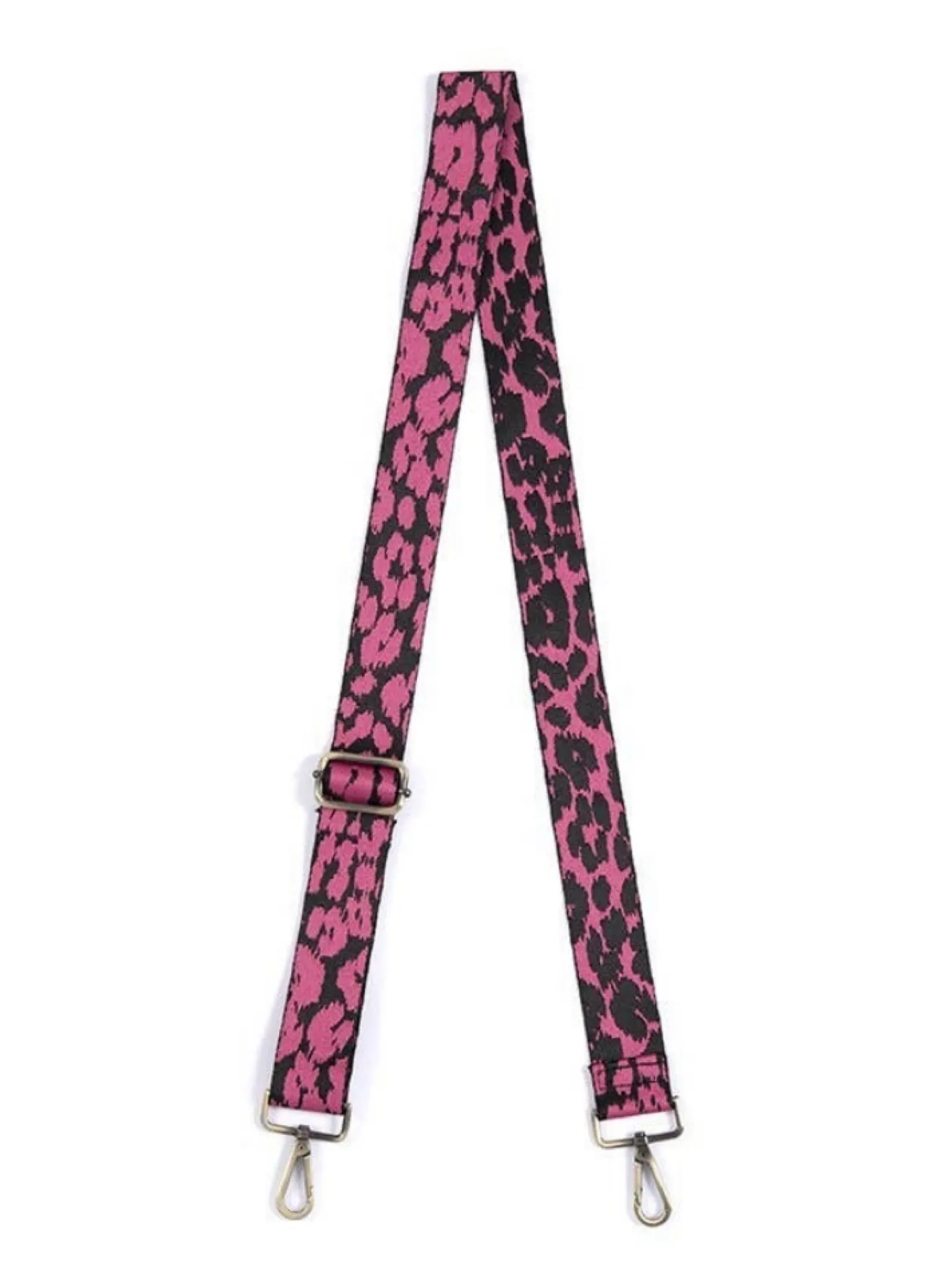 Leopard Guitar Strap - Pink