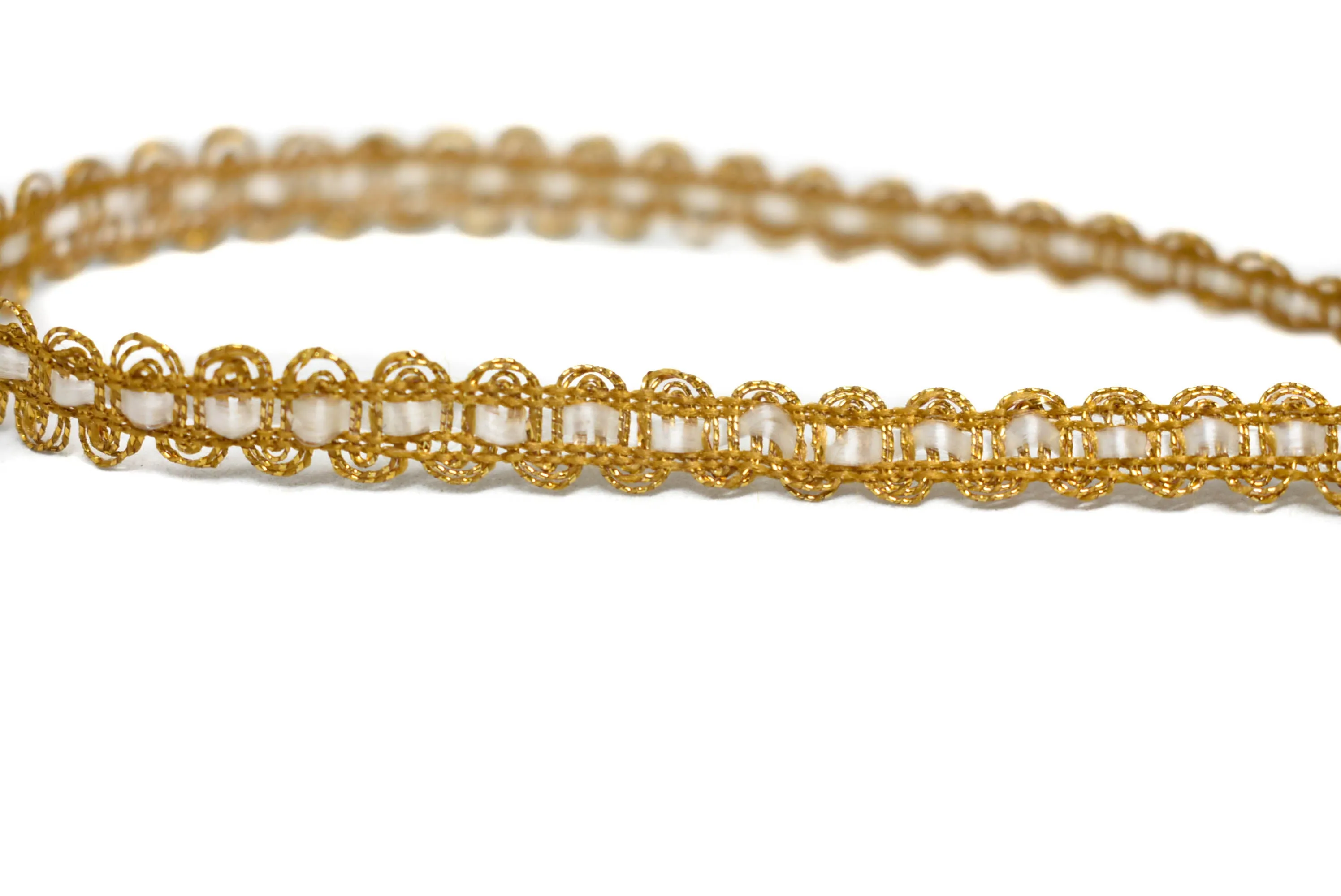 Metallic Gold Gimp Trim 3/8" - by the yard