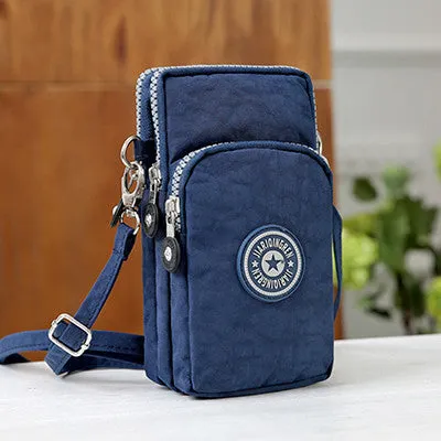 Multifunction 3 Layers Zipper Fashion Summer Style Mini Bag Women Shoulder Bags Messenger Bags Famous Brands For Girls Bag