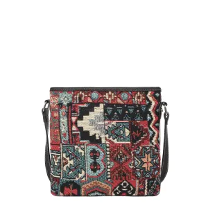 MW1228-8360 Montana West Western Pattern Print Canvas Crossbody