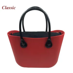 New O lady handbag Candy women's bags Nice silicone O rubber bagoutside EVA bag Rubber bags DIY without logo