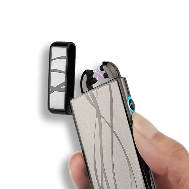 Nouveau Briquet à double arc électrique rechargeable par usb