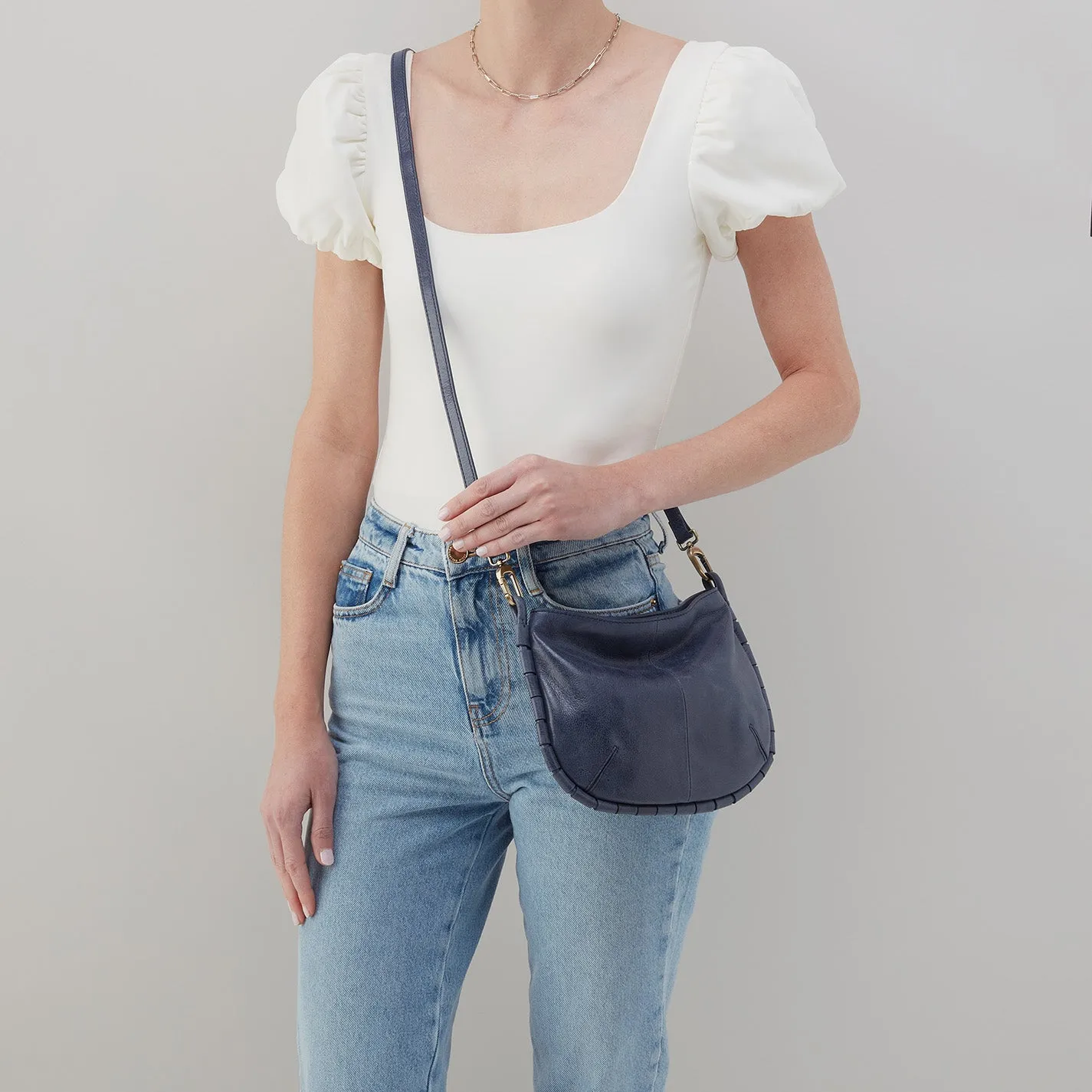 Phoebe Crossbody In Santa Cruz Leather - Lapis