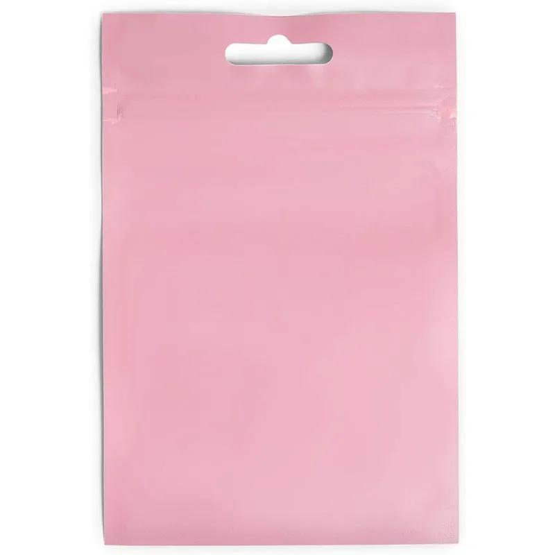 Pink Resealable Plastic Bags, Clear Storage Bag (4 x 6 in, 120 Pack)