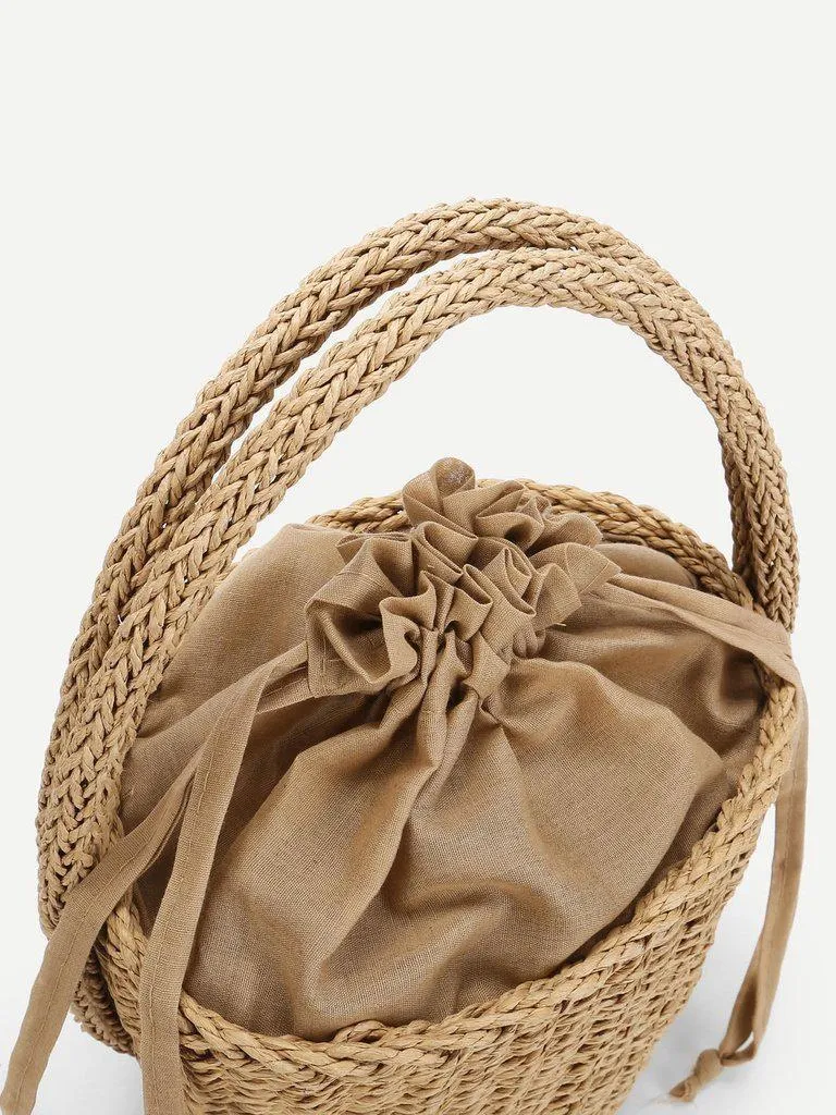 Straw Bucket Bag