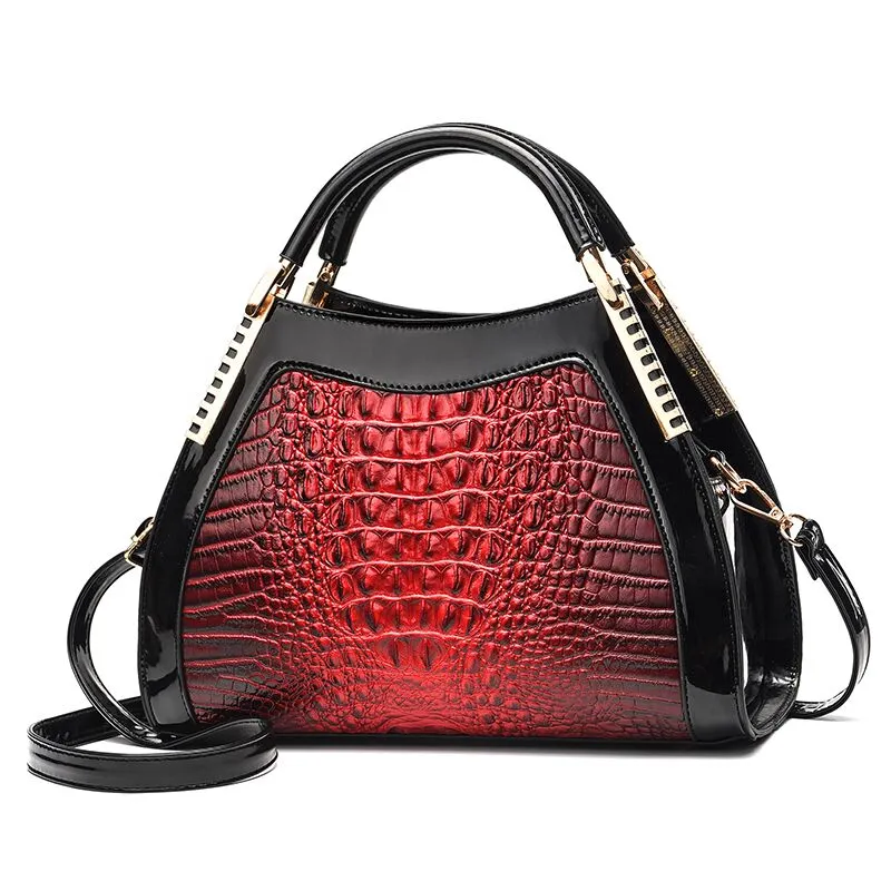 Vintage Alligator Pattern Design Stylish Handbags For Women