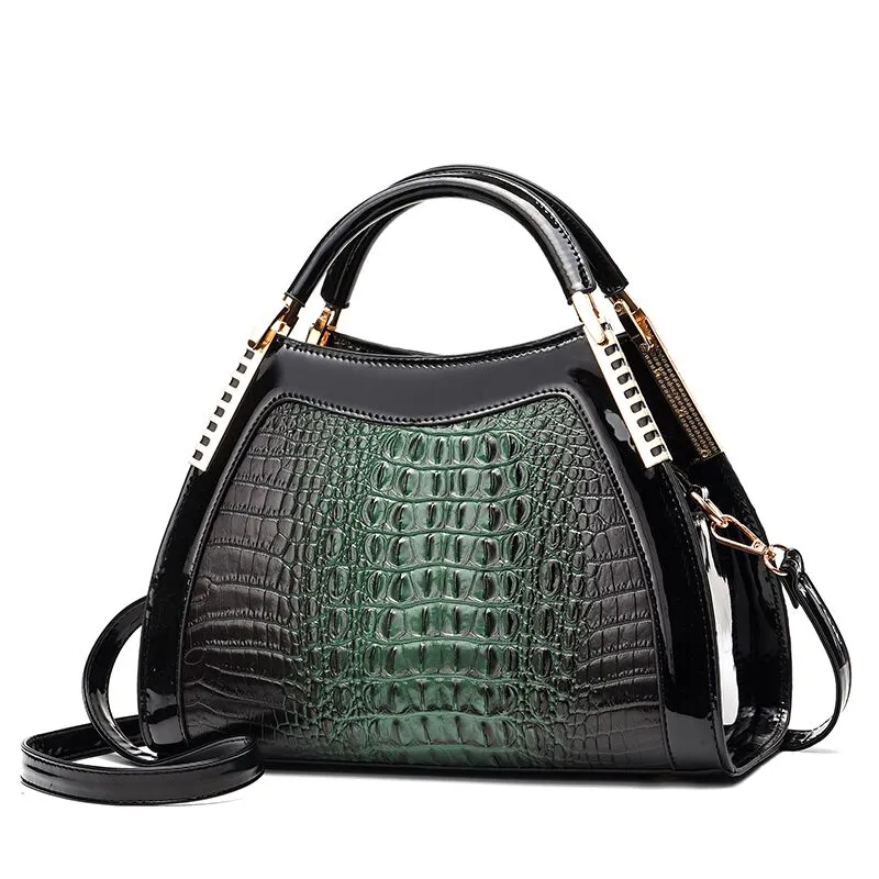 Vintage Alligator Pattern Design Stylish Handbags For Women