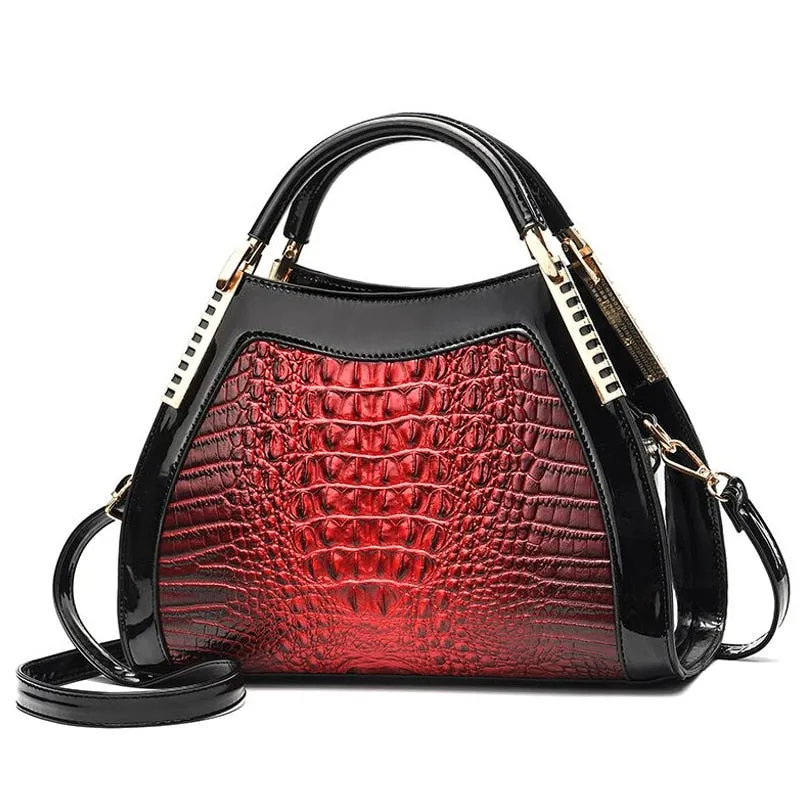 Vintage Alligator Pattern Design Stylish Handbags For Women