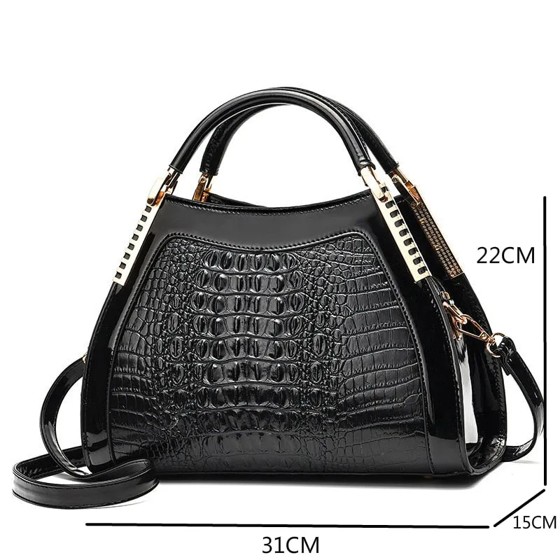 Vintage Alligator Pattern Design Stylish Handbags For Women