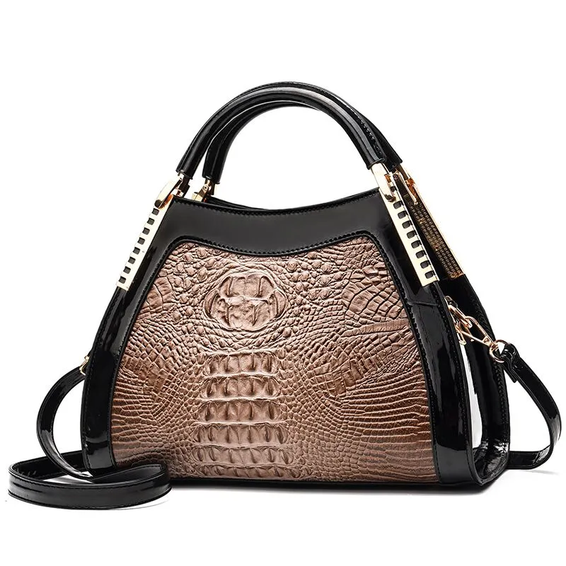 Vintage Alligator Pattern Design Stylish Handbags For Women