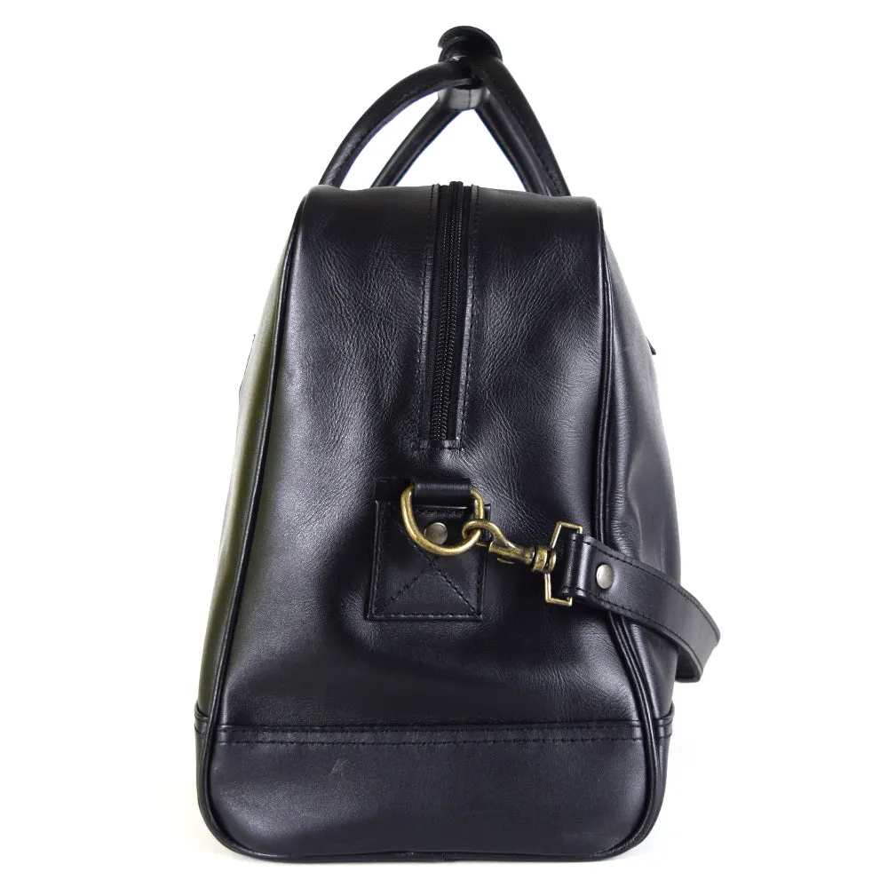 Waldorf Urban Sport Bag in Black Leather - final sale no exchange